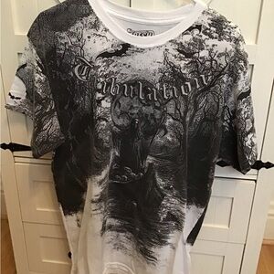 Graphic Black and White Men's Shirt
